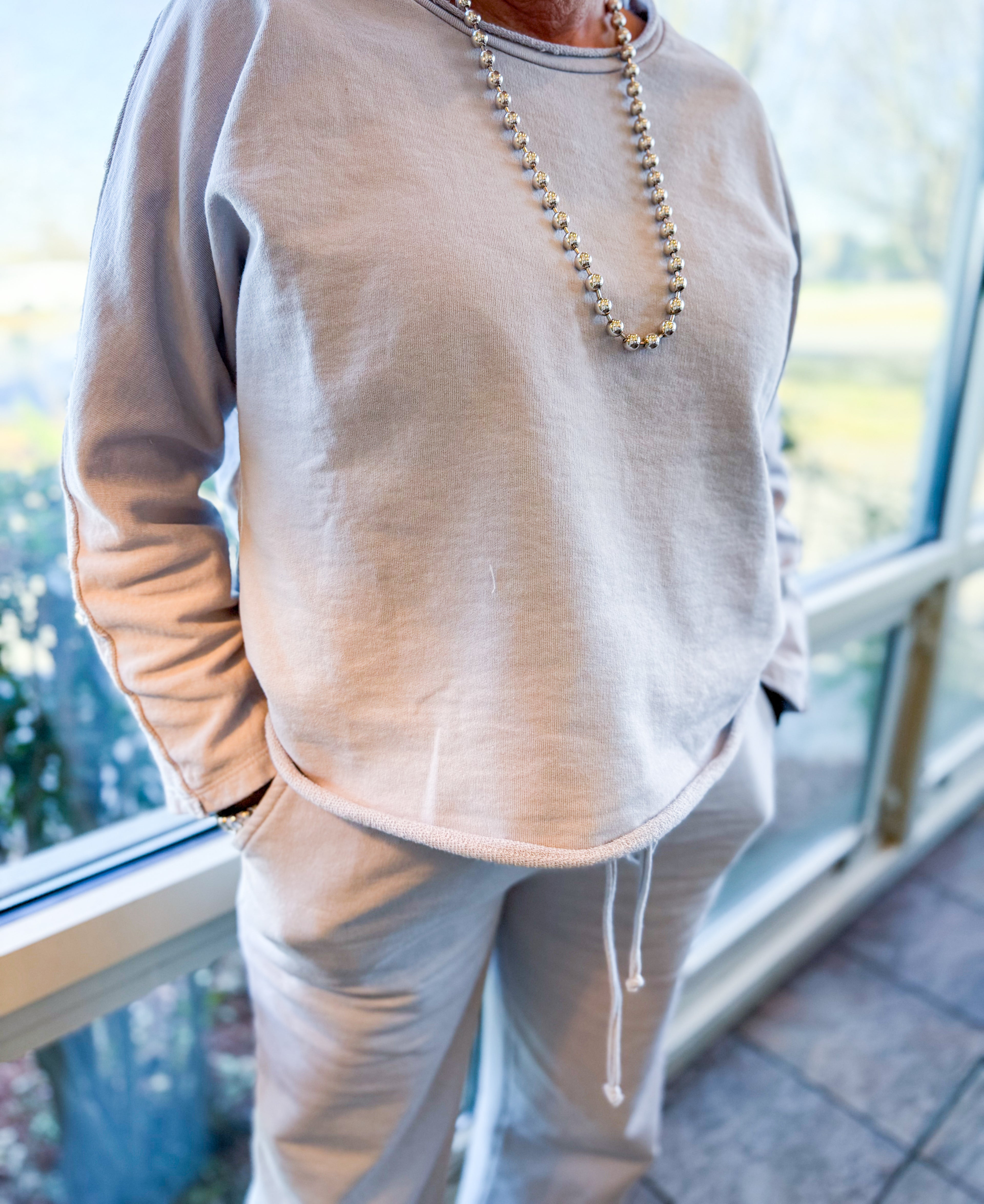 Windy Cropped Joggers Fossil - Urban Mills Boutique