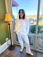 Wan Raw Edge SS White - Urban Mills Boutique