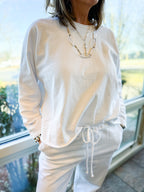 Wan Raw Edge SS White - Urban Mills Boutique