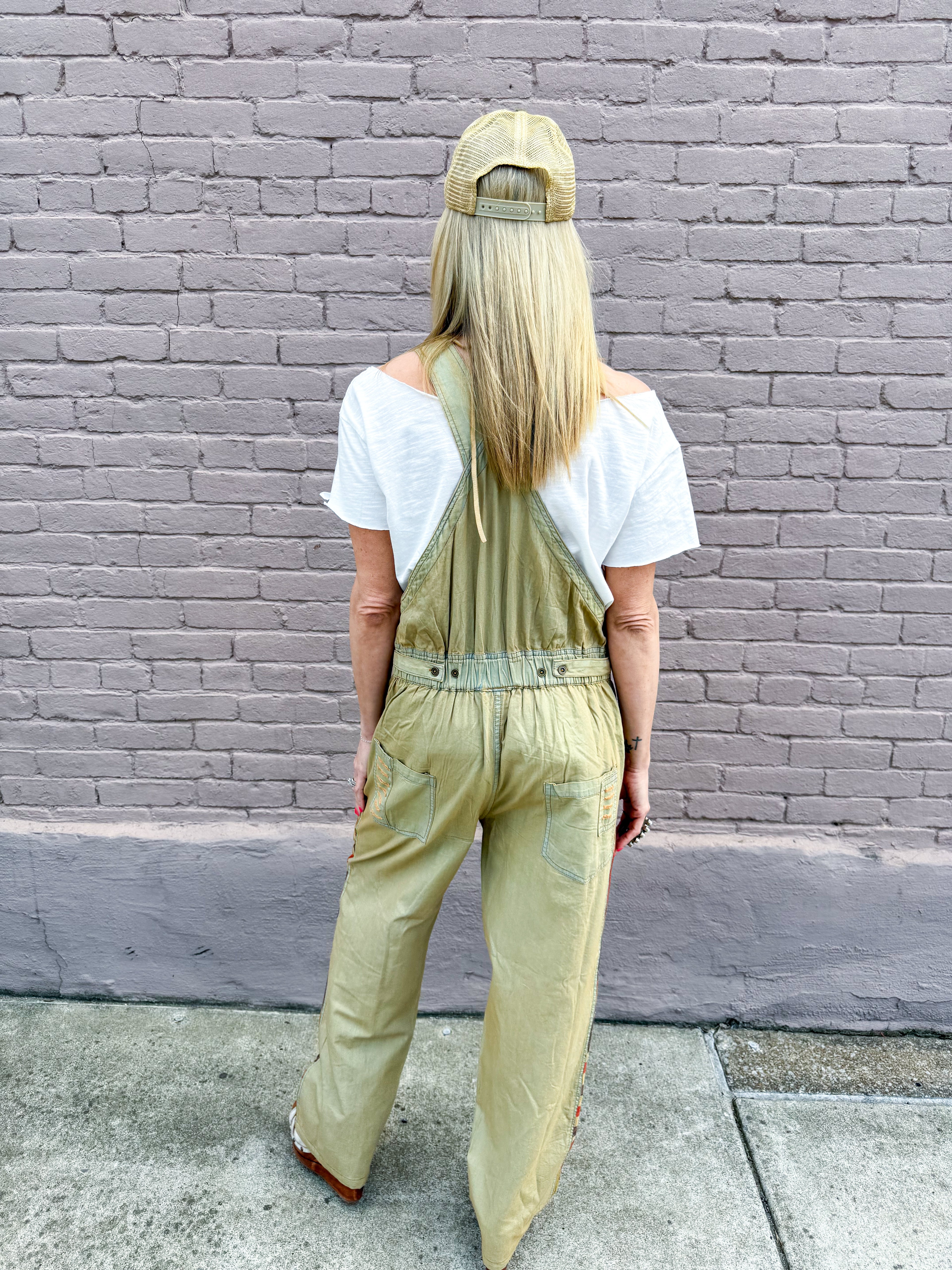 FLAG Khaki Overalls - Urban Mills Boutique