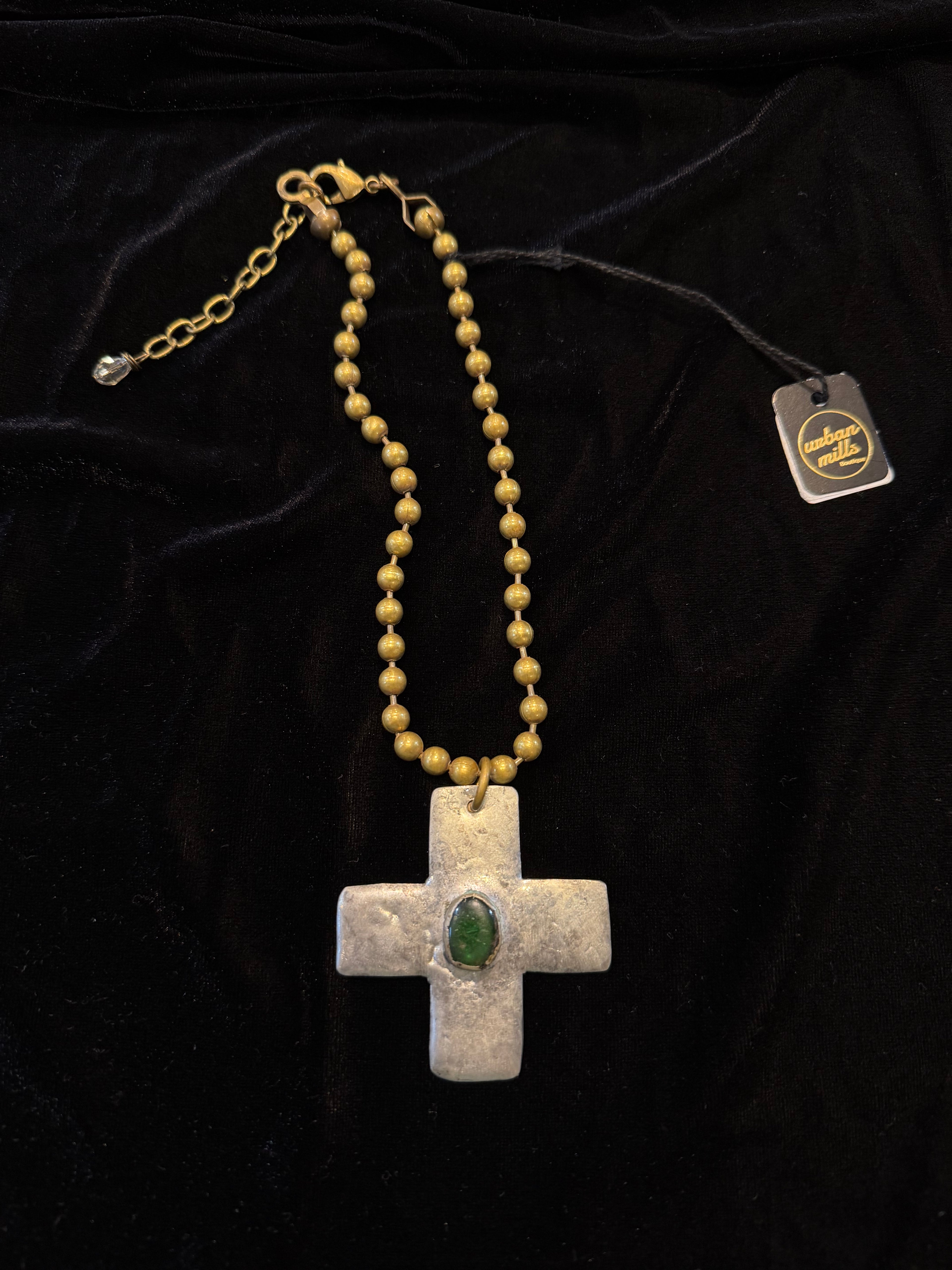 Soldered Big Cross Necklace - 3 - Urban Mills Boutique
