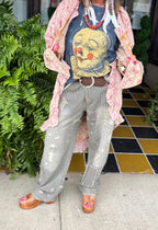 Peace & Love Railroad Jeans - Urban Mills Boutique
