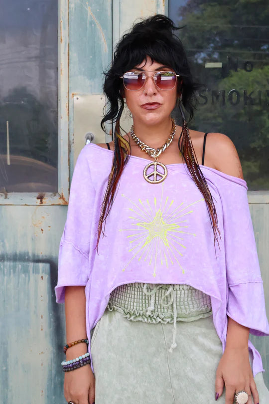 Starlight Cropped Tee - Urban Mills Boutique