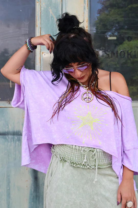 Starlight Cropped Tee - Urban Mills Boutique