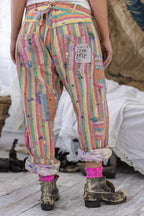 Pants 530 - Striped Miner Pants - Urban Mills Boutique