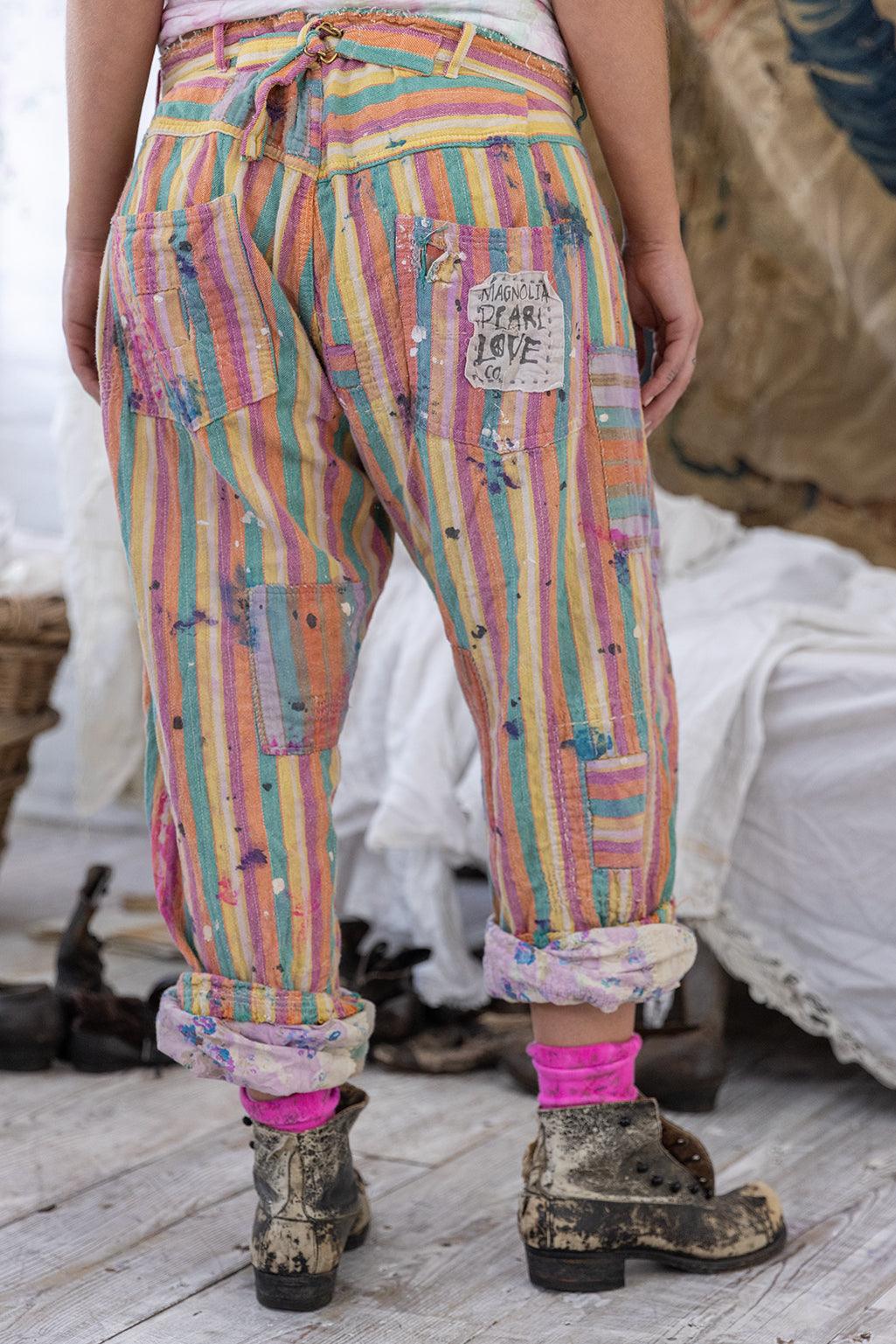 Pants 530 - Striped Miner Pants - Urban Mills Boutique
