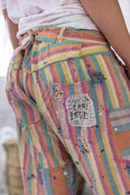 Pants 530 - Striped Miner Pants - Urban Mills Boutique