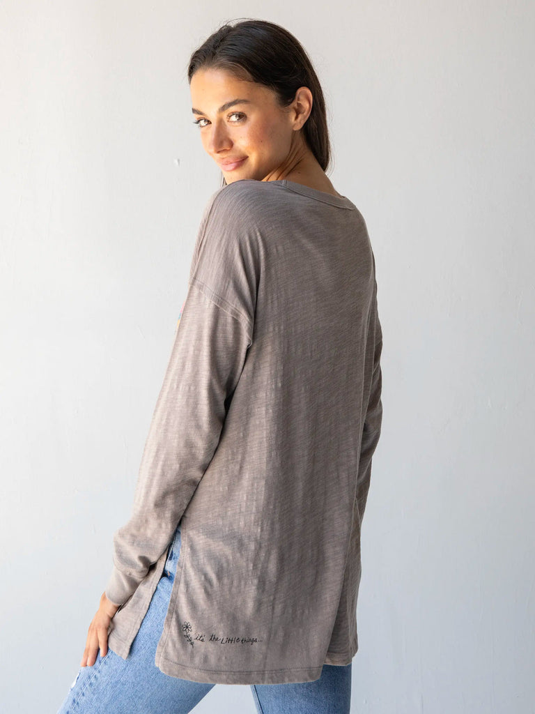 Grey Doodle Tee - Urban Mills Boutique