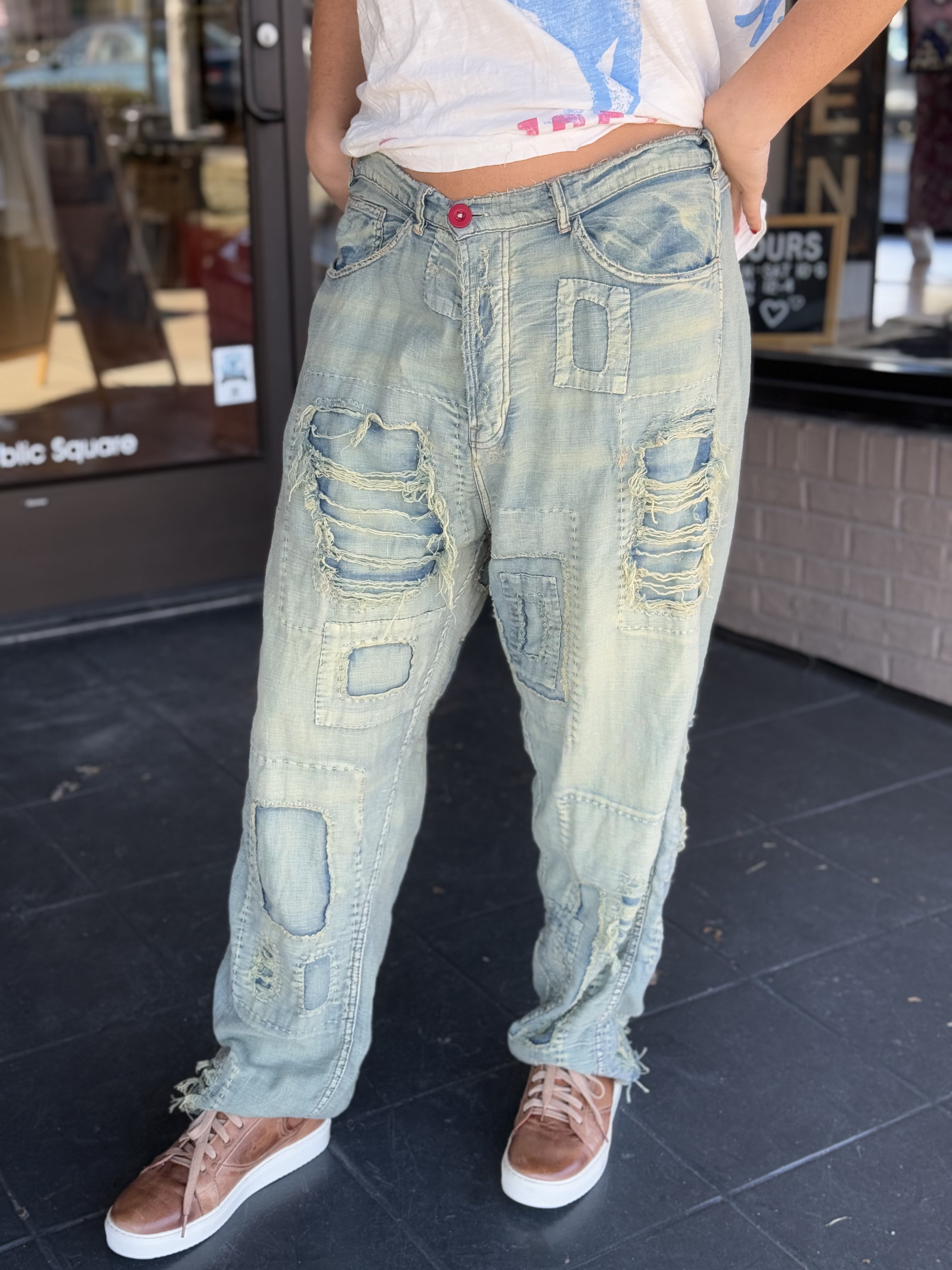Pants 598- Washed Indigo - Urban Mills Boutique