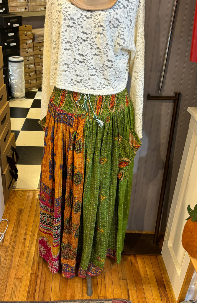 Free Bird Skirt- Green - Urban Mills Boutique 