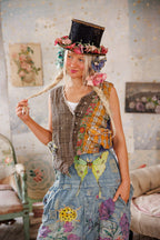 Vest 084- Madras Yellow - Urban Mills Boutique