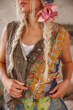 Vest 084- Madras Yellow - Urban Mills Boutique