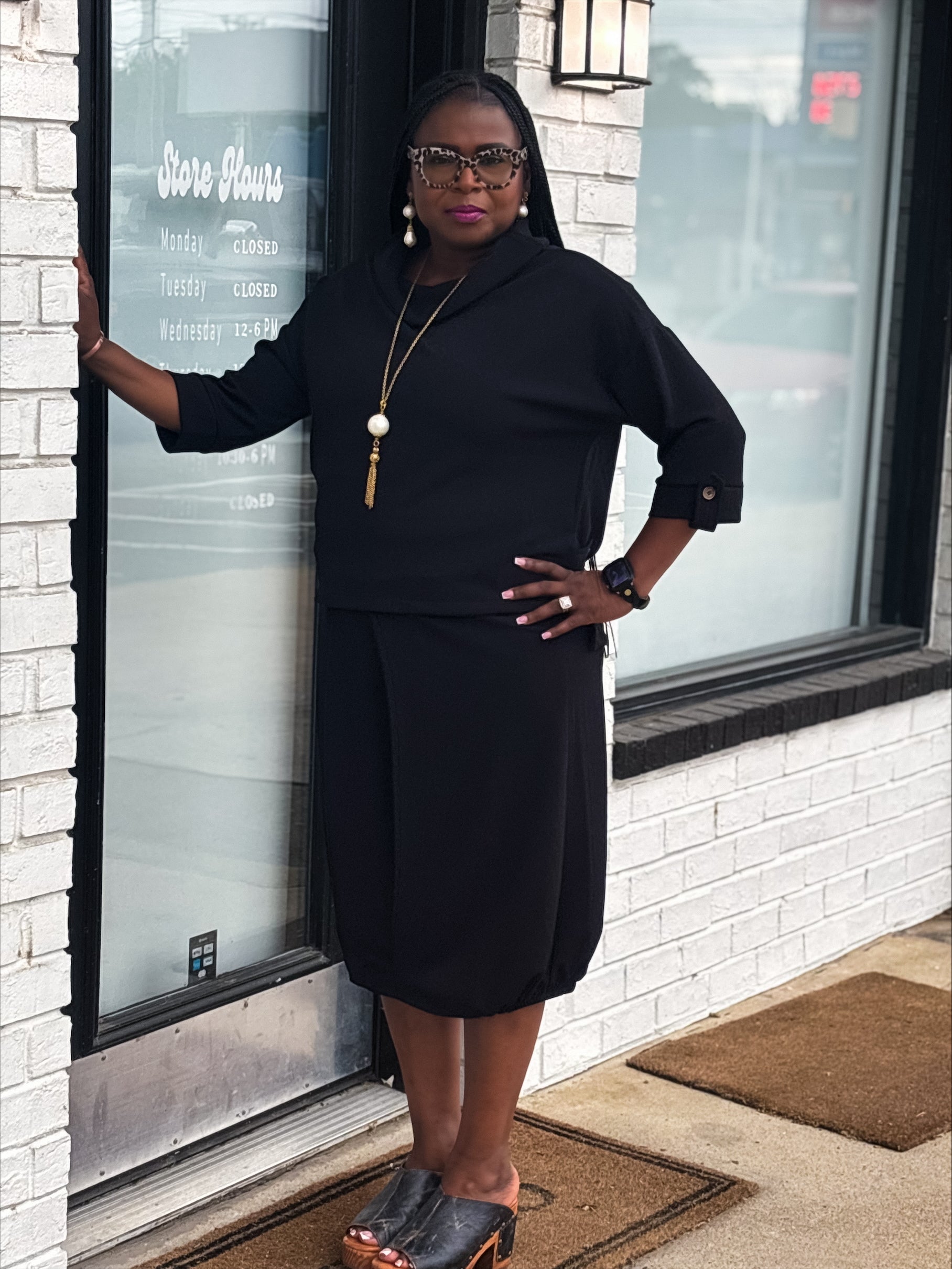 Black Scuba Skirt - Urban Mills Boutique