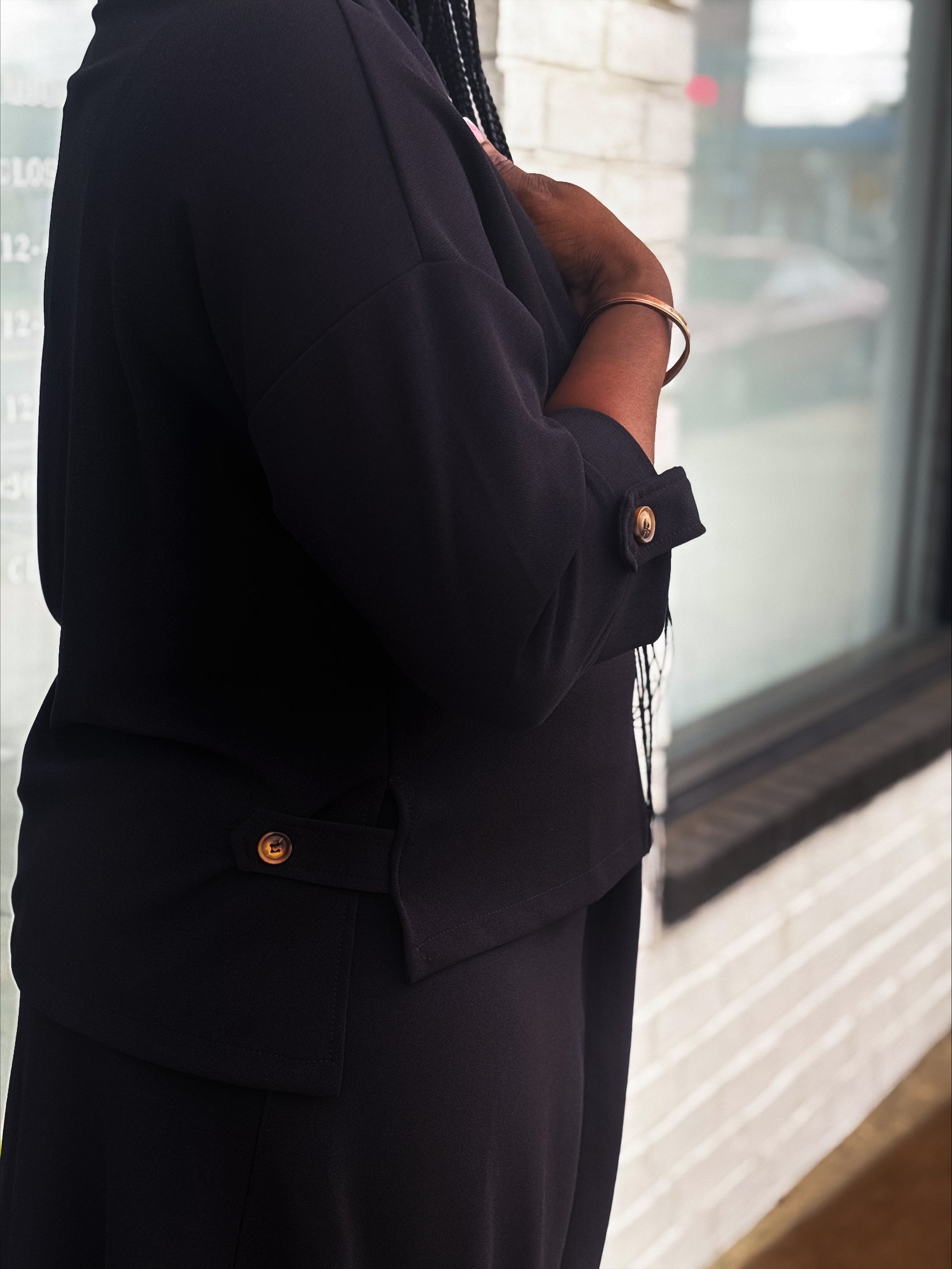 Black Scuba Top - Urban Mills Boutique