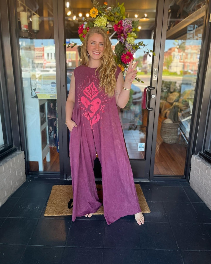 Dream Jumpsuit- Rooted Heart - Urban Mills Boutique 
